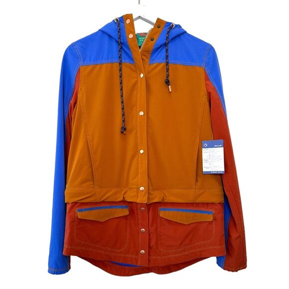 NWT Without Walls Water Repellent Colorblock Rain Jacket Size Small - Picture 1 of 11